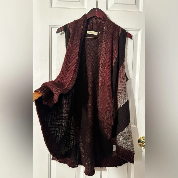 SLEEPING ON SNOW XS/S Cottagecore Lagenlook Mabli WOOL Blend Vest Brown Cozy - Picture 10 of 14